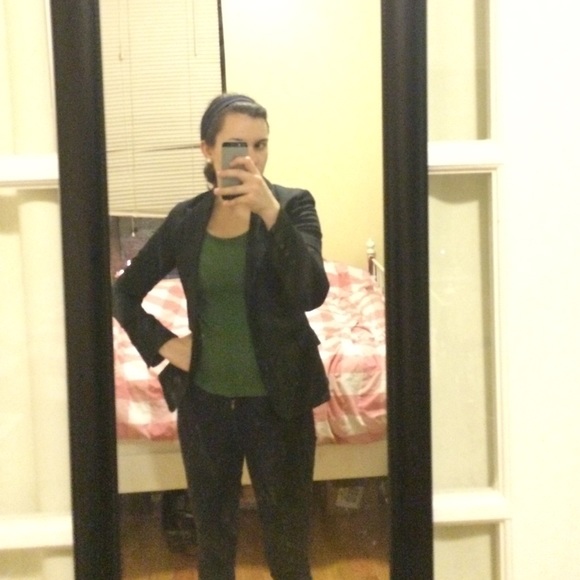 Like new navy J Crew skinny corduroys with zip - Picture 4 of 4