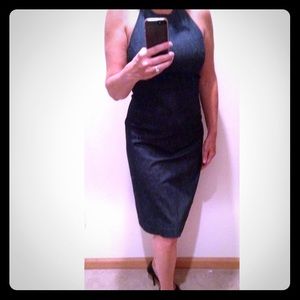 Ann Taylor stretch dark denim dress.