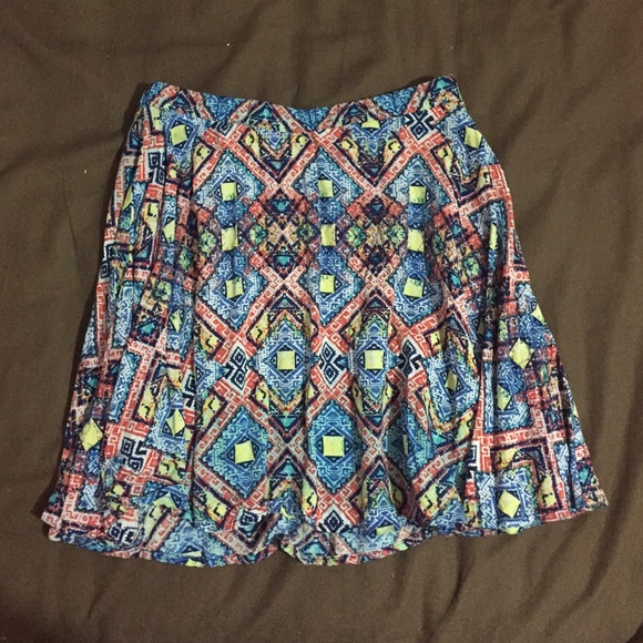L.A. Hearts abstract pattern skirt