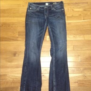 Silver Aiko boot cut jeans, size W30 L33