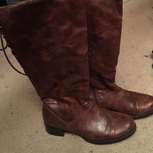Wide calf  Cognac brown boots
