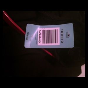 Torrid black dress with Red belt