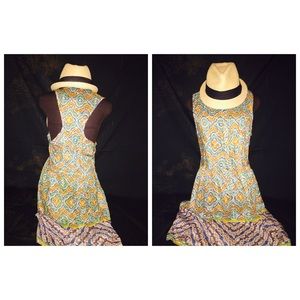Multi-color sleeveless dress