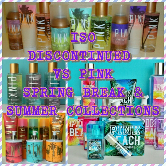 ISO Discontinued VS Pink Body Products