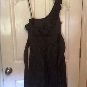 Black one shouldered formal dress