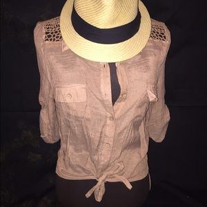 Tan shirt