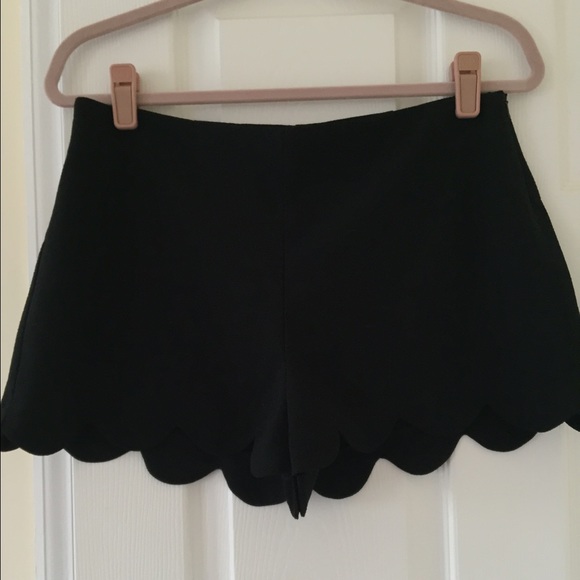 Stretchy black high waisted shorts