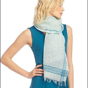 Eileen Fisher Printed Linen/Cotton Scarf
