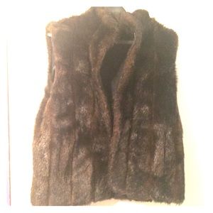 Faux Fur brown vest from Bebe