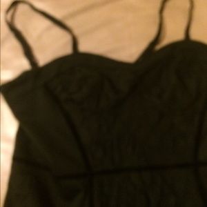 Black strapless dress