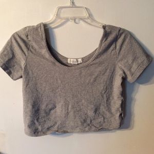 grey forever 21 crop top