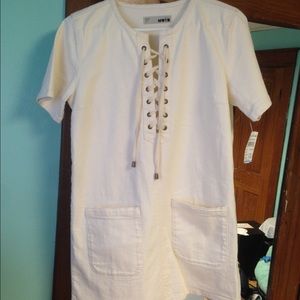 TopShop Moto size 10 canvas lace up dress