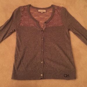 Gilly Hicks grey sweater 3/4 sleeves!