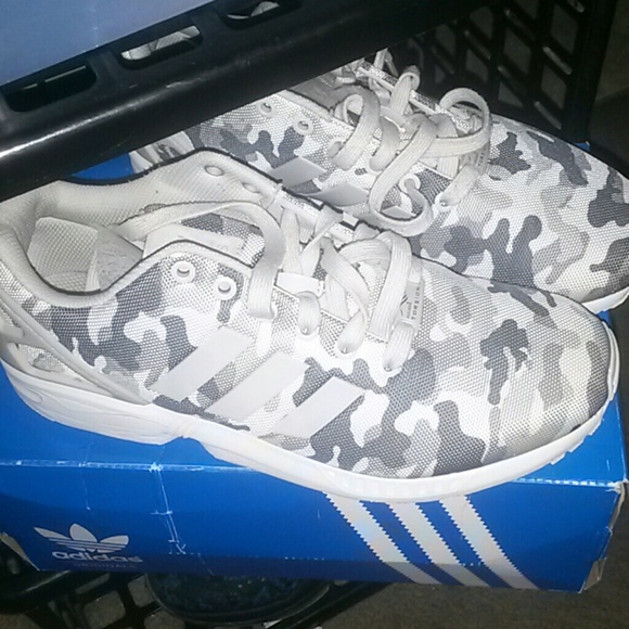 Grey camo adida zx flux - Picture 1 of 1