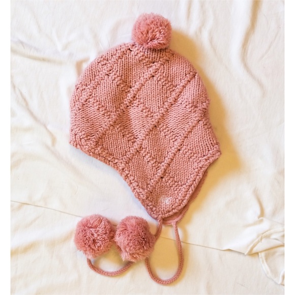 FREE Tommy Hilfiger Pink Knit Pom Pom Bonnet