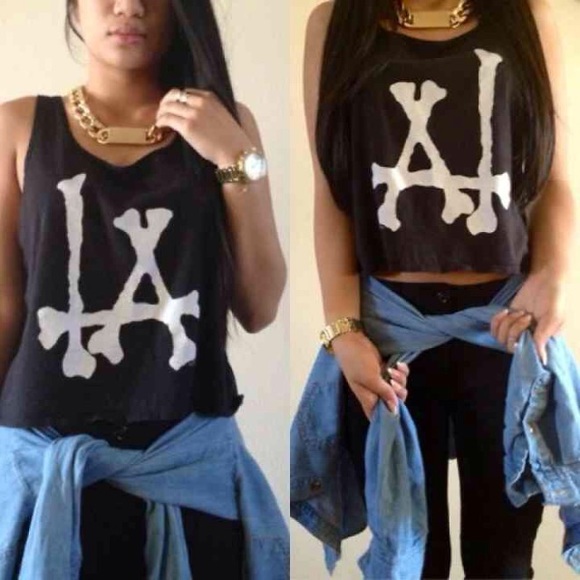 Brandy Melville Tops - NWOT Brandy Melville Crop LA Tank Top