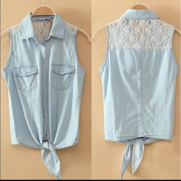 Lace Vest Sleeveless Shirt