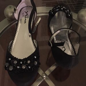 Nina girls black dress shoes