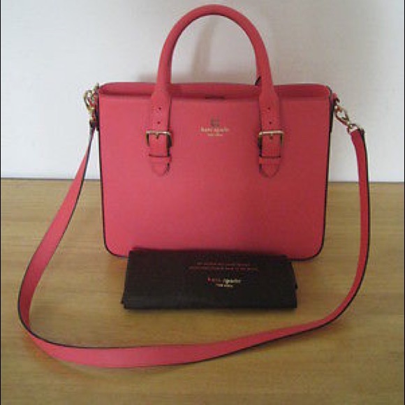 Goldie Leather Satchel. Color- Strawberry!🍓 - Picture 2 of 4