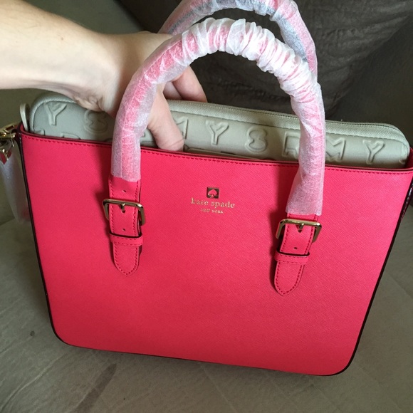 Goldie Leather Satchel. Color- Strawberry!🍓 - Picture 4 of 4