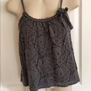 Hollister grey lace Cami with bow
