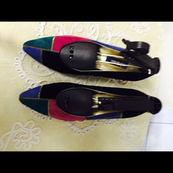 4 colored suede vintage shoes 👠 - Picture 4 of 4