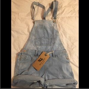 light denim overalls