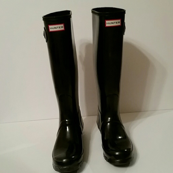 Hunter Boots - Hunter rain boots sz8, new no box black gloss ,