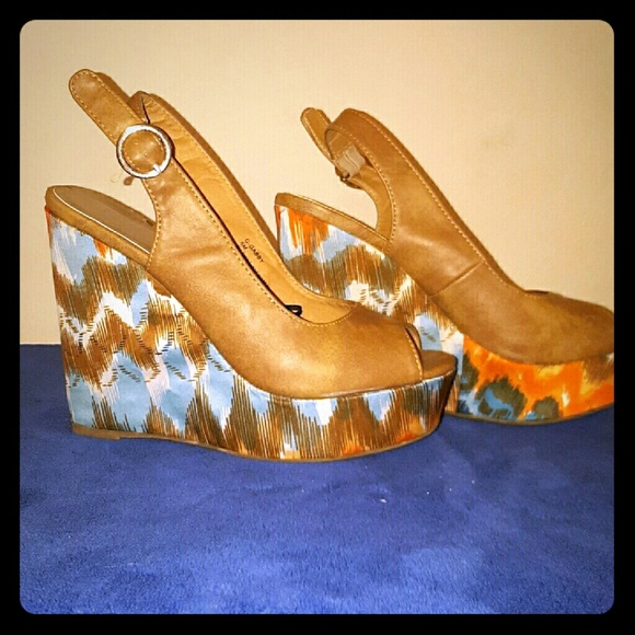 Madden Girl peep toe wedges