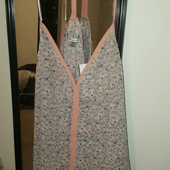 Sheer coral blouse
