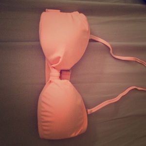 Light pink bandeau bikini top