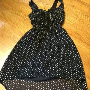 High-low dress polkadot.
