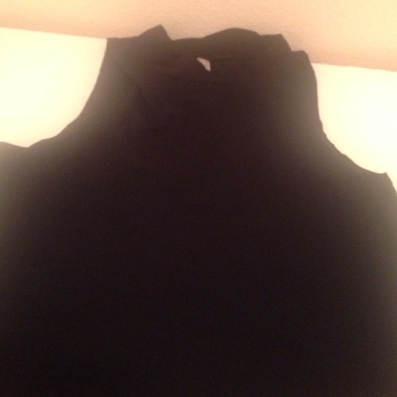 Black high neck tank top