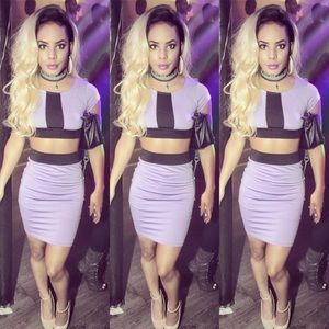 Two Piece Bodycon Outfit Club Outfit