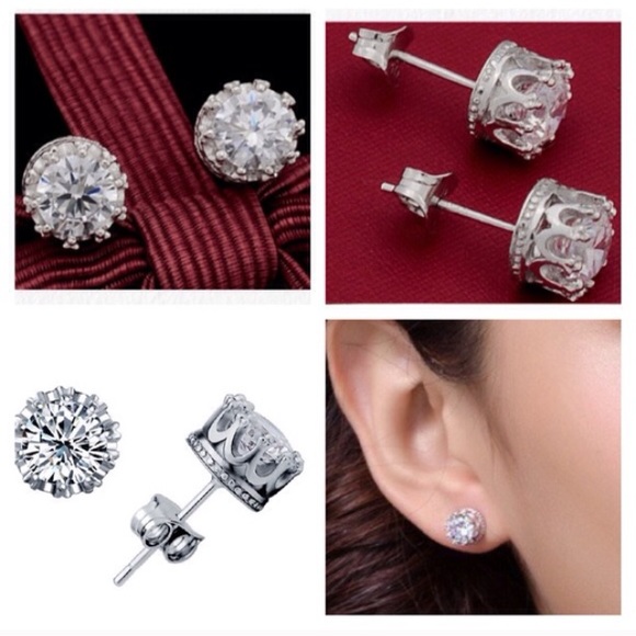 Jewelry - 925k sterling silver cz earrings