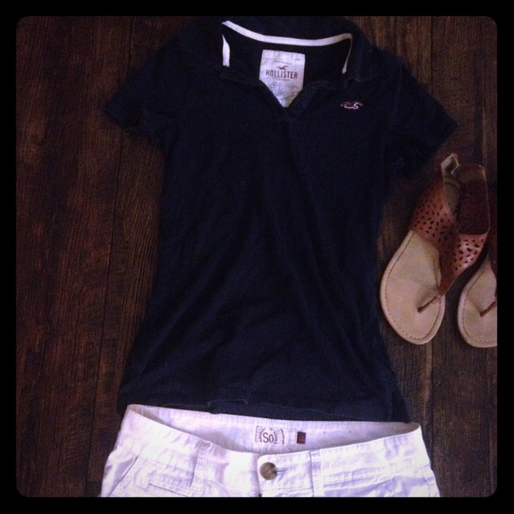 Navy hollister polo