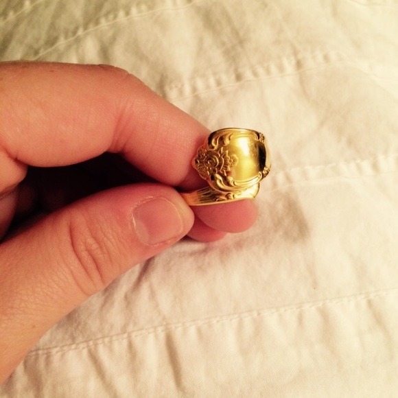 Gold Spoon Ring