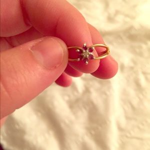 Pink Sapphire and Diamond Vintage Ring