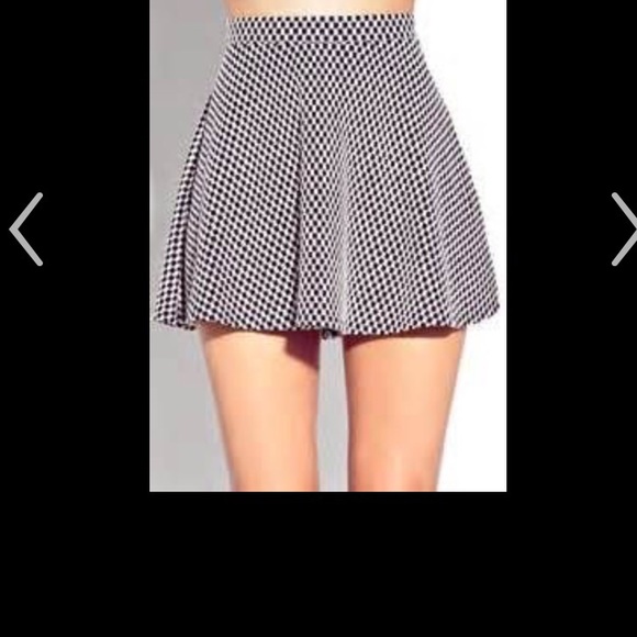 Forever 21 Standout Black & White Checkered Skirt.