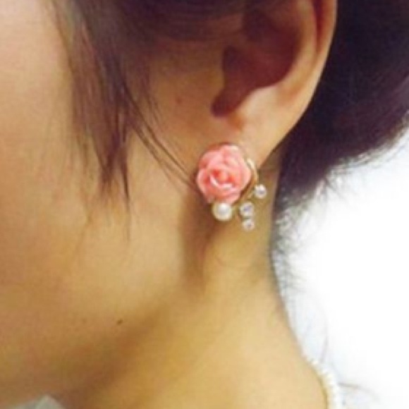 Purple Rose Earrings ๐น - Picture 2 of 5