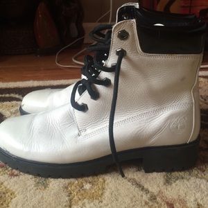 RARE All White Timberland Boots