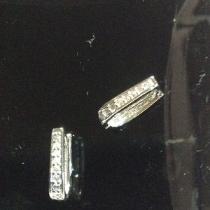 REAL DIAMOND 925 SS EARRINGS