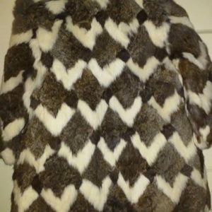 Little Girl Double Breasted Rabbit Fur Coat-Sze. 5