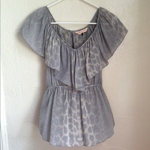 Rebecca Taylor silk leopard top - Size 2