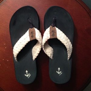 J Crew Anchor Platform Flip Flops