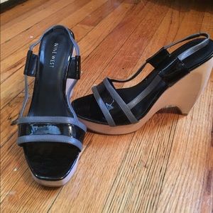 Black and Grey Nine West Shoes
