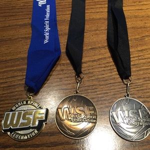 WSF World Spirit Federation cheer medals