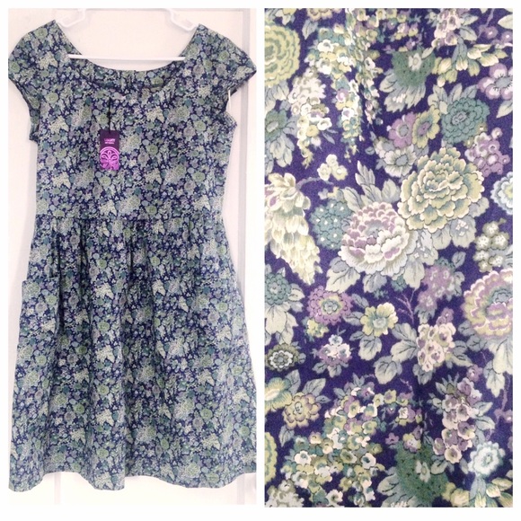NWT Liberty Floral Print Cotton Dress - Picture 1 of 4