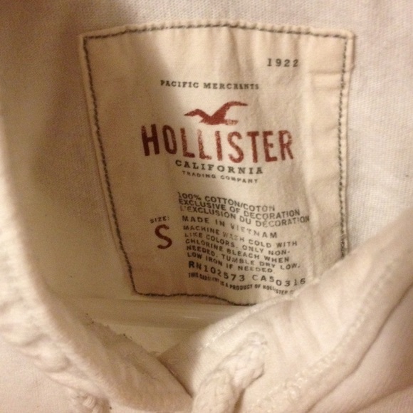 White Hollister Hoodie size small - Picture 2 of 3