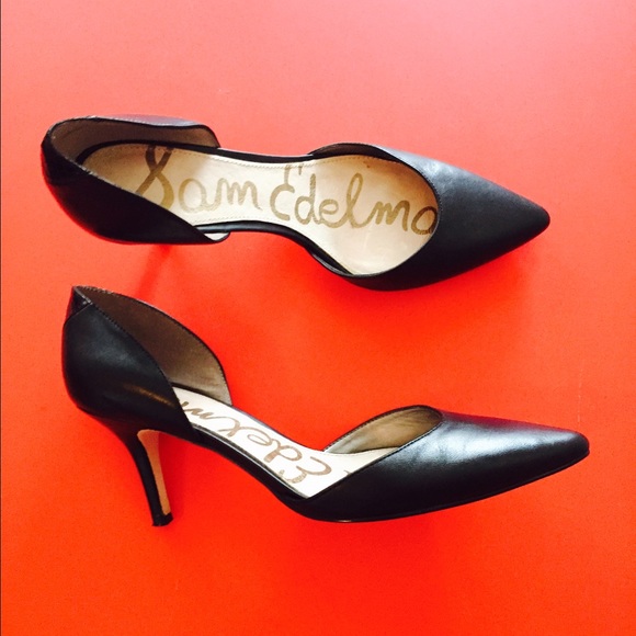 Sam Edelman black leather heels